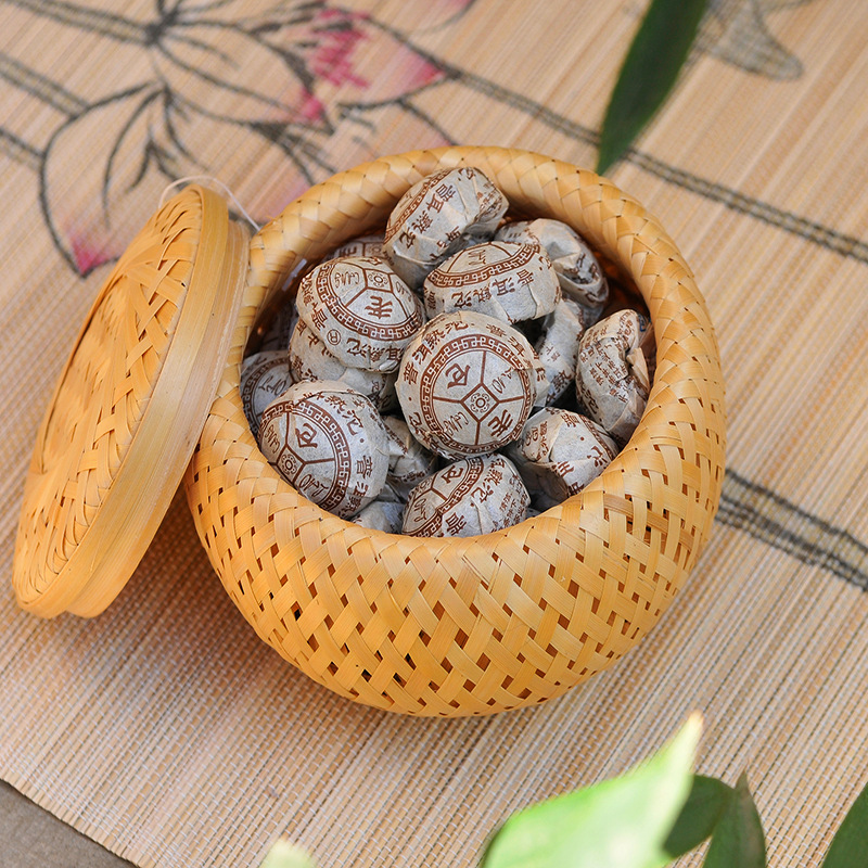 Terracotta Pot - Keranjang kecil anyaman bambu lapisan ganda