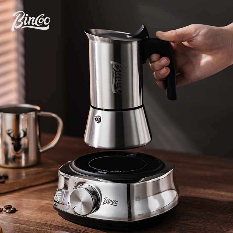 Pothos - Bincoo Straight Stainless Steel Mocha Pot