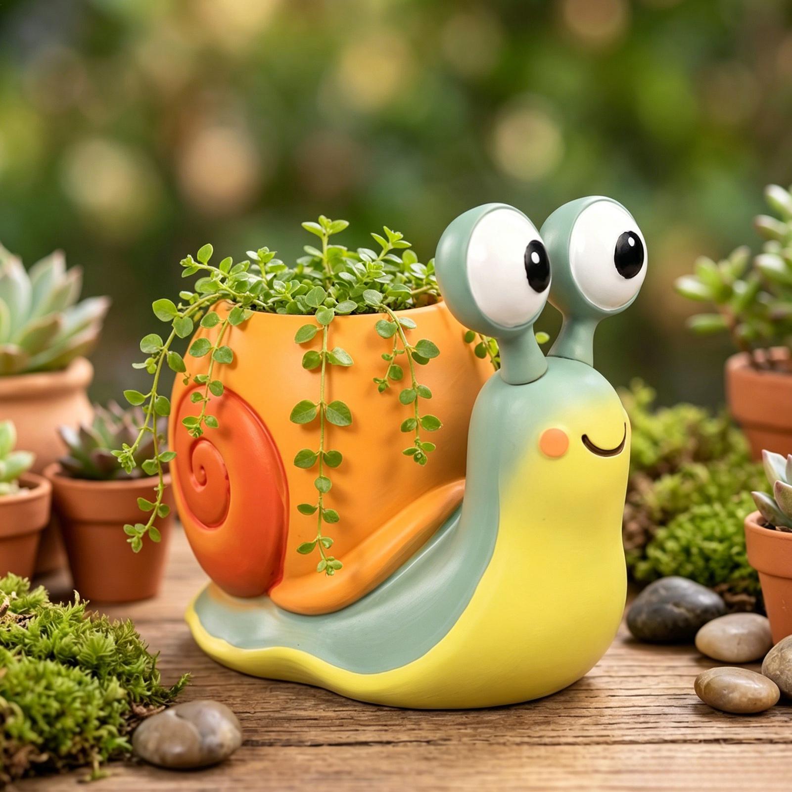 Pot Bunga Bentuk Siput, Tempat - Succulent Set ulasan dan harga