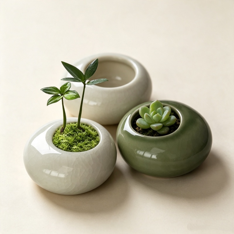Pot Tanaman Mini Berlapis Es K - Succulent Set ulasan dan harga