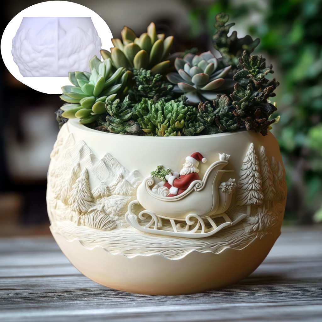 Cetakan Lilin Relief Santa Cla - Succulent Set ulasan dan harga