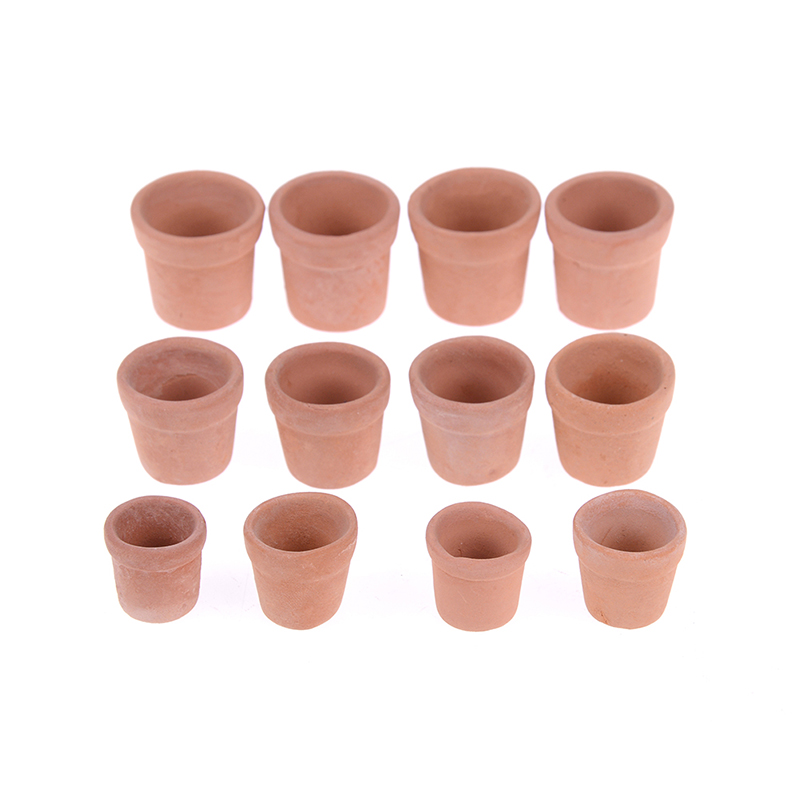 12 Buah Pot Bunga Tanah Liat M - Terracotta Pot ulasan dan harga